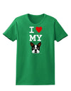 I Heart My Boston Terrier Womens Dark T-Shirt-TooLoud-Kelly-Green-X-Small-Davson Sales