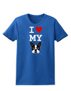 I Heart My Boston Terrier Womens Dark T-Shirt-TooLoud-Royal-Blue-X-Small-Davson Sales