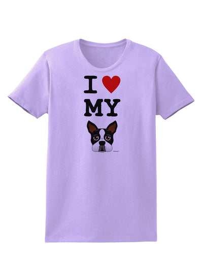 I Heart My Boston Terrier Womens T-Shirt-Womens T-Shirt-TooLoud-Lavender-X-Small-Davson Sales