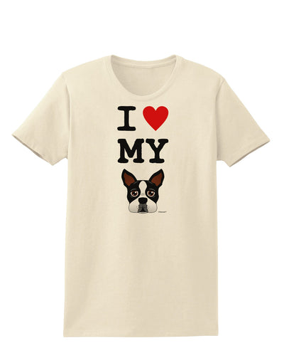 I Heart My Boston Terrier Womens T-Shirt-Womens T-Shirt-TooLoud-Natural-X-Small-Davson Sales