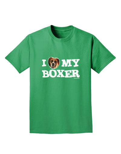 I Heart My Boxer Adult Dark T-Shirt by TooLoud-Mens T-Shirt-TooLoud-Kelly-Green-Small-Davson Sales