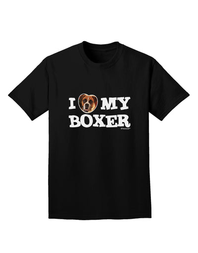 I Heart My Boxer Adult Dark T-Shirt by TooLoud-Mens T-Shirt-TooLoud-Black-Small-Davson Sales