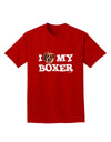 I Heart My Boxer Adult Dark T-Shirt by TooLoud-Mens T-Shirt-TooLoud-Red-Small-Davson Sales