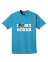 I Heart My Boxer Adult Dark T-Shirt by TooLoud-Mens T-Shirt-TooLoud-Turquoise-Small-Davson Sales