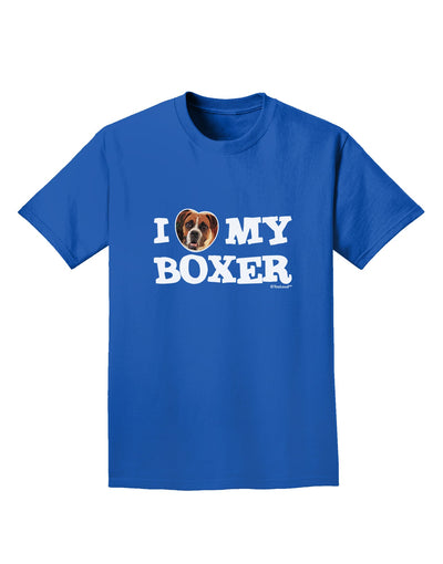 I Heart My Boxer Adult Dark T-Shirt by TooLoud-Mens T-Shirt-TooLoud-Royal-Blue-Small-Davson Sales