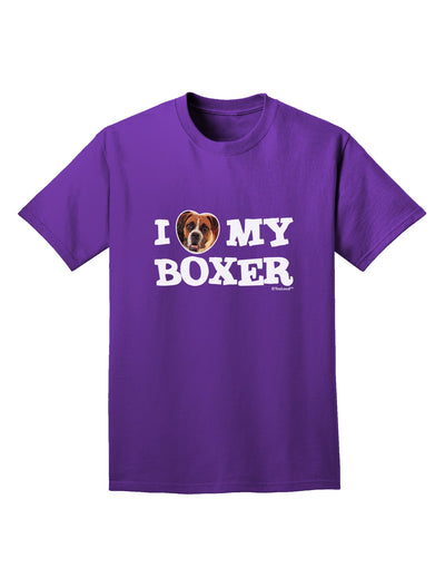 I Heart My Boxer Adult Dark T-Shirt by TooLoud-Mens T-Shirt-TooLoud-Purple-Small-Davson Sales