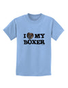 I Heart My Boxer Childrens T-Shirt by TooLoud-Childrens T-Shirt-TooLoud-Light-Blue-X-Small-Davson Sales