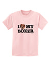 I Heart My Boxer Childrens T-Shirt by TooLoud-Childrens T-Shirt-TooLoud-PalePink-X-Small-Davson Sales