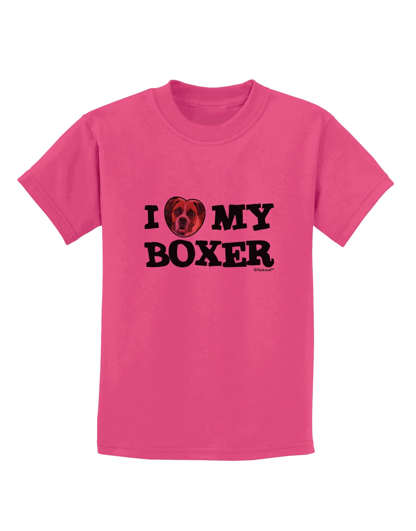 I Heart My Boxer Childrens T-Shirt by TooLoud-Childrens T-Shirt-TooLoud-Sangria-X-Small-Davson Sales