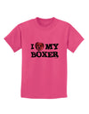 I Heart My Boxer Childrens T-Shirt by TooLoud-Childrens T-Shirt-TooLoud-Sangria-X-Small-Davson Sales