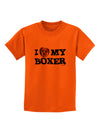 I Heart My Boxer Childrens T-Shirt by TooLoud-Childrens T-Shirt-TooLoud-Orange-X-Small-Davson Sales