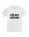 I Heart My Boxer Childrens T-Shirt by TooLoud-Childrens T-Shirt-TooLoud-White-X-Small-Davson Sales