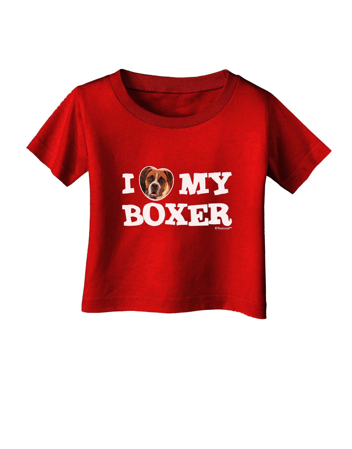 I Heart My Boxer Infant T-Shirt Dark by TooLoud-Infant T-Shirt-TooLoud-Red-06-Months-Davson Sales