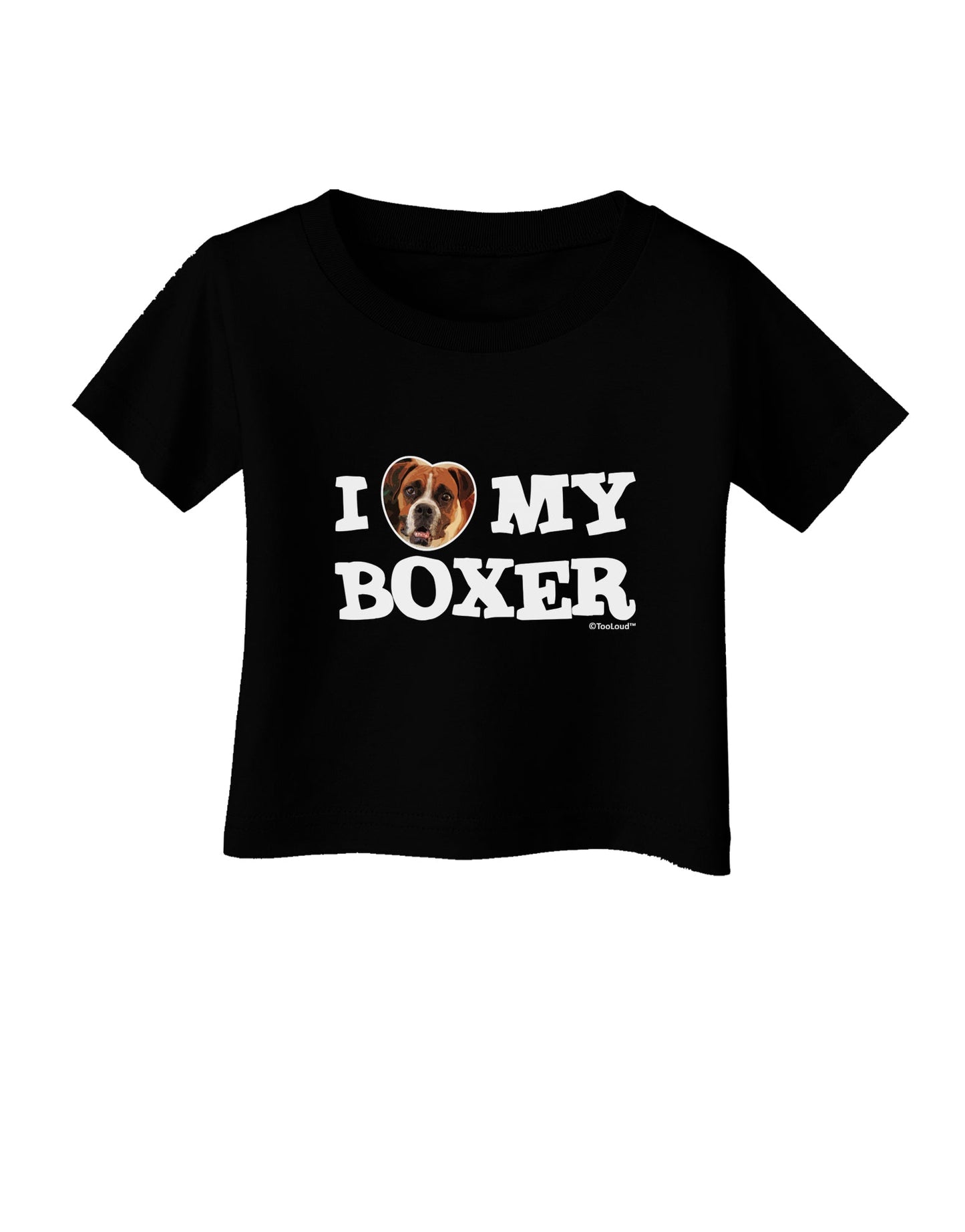 I Heart My Boxer Infant T-Shirt Dark by TooLoud-Infant T-Shirt-TooLoud-Black-06-Months-Davson Sales