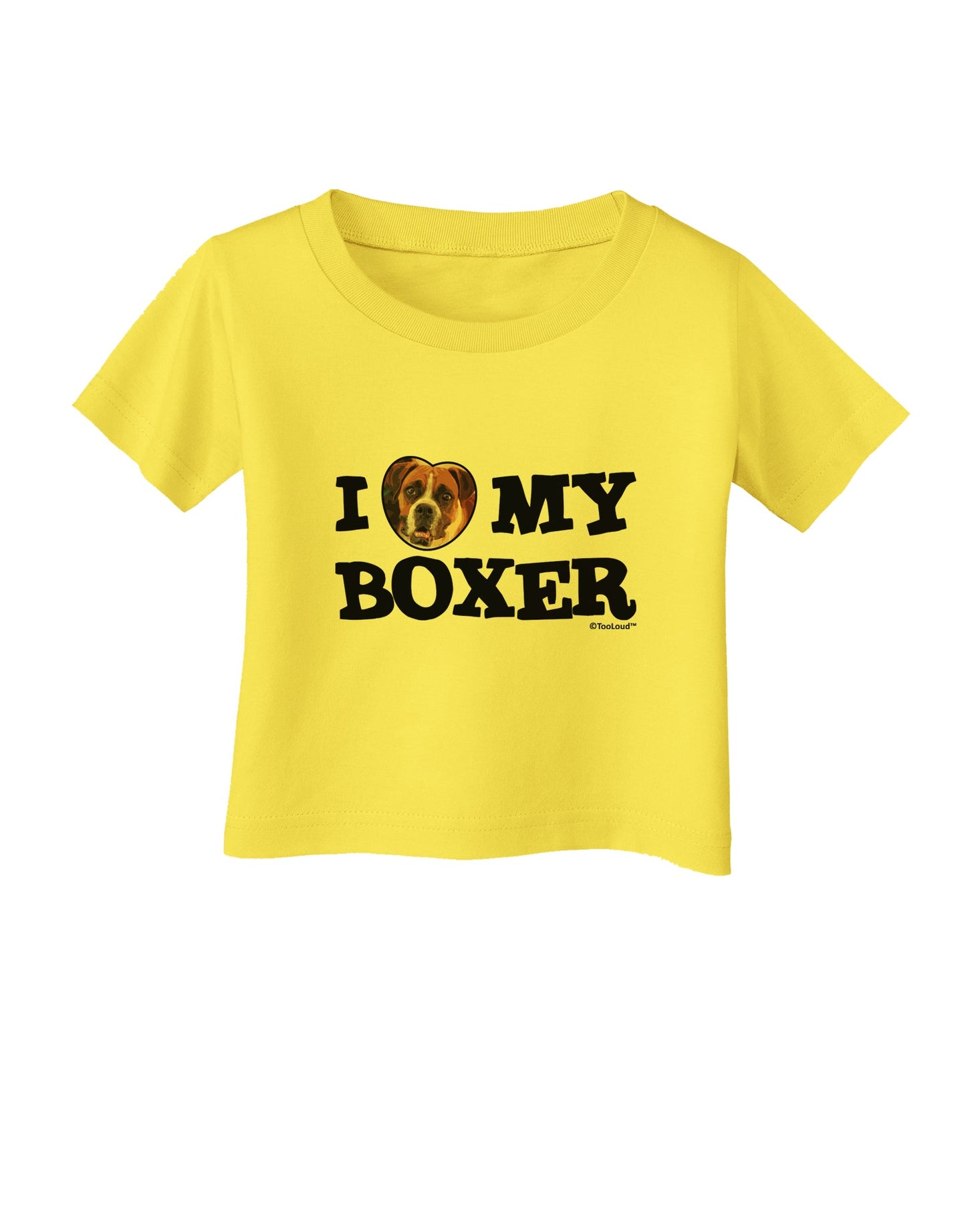 I Heart My Boxer Infant T-Shirt by TooLoud-Infant T-Shirt-TooLoud-Yellow-06-Months-Davson Sales
