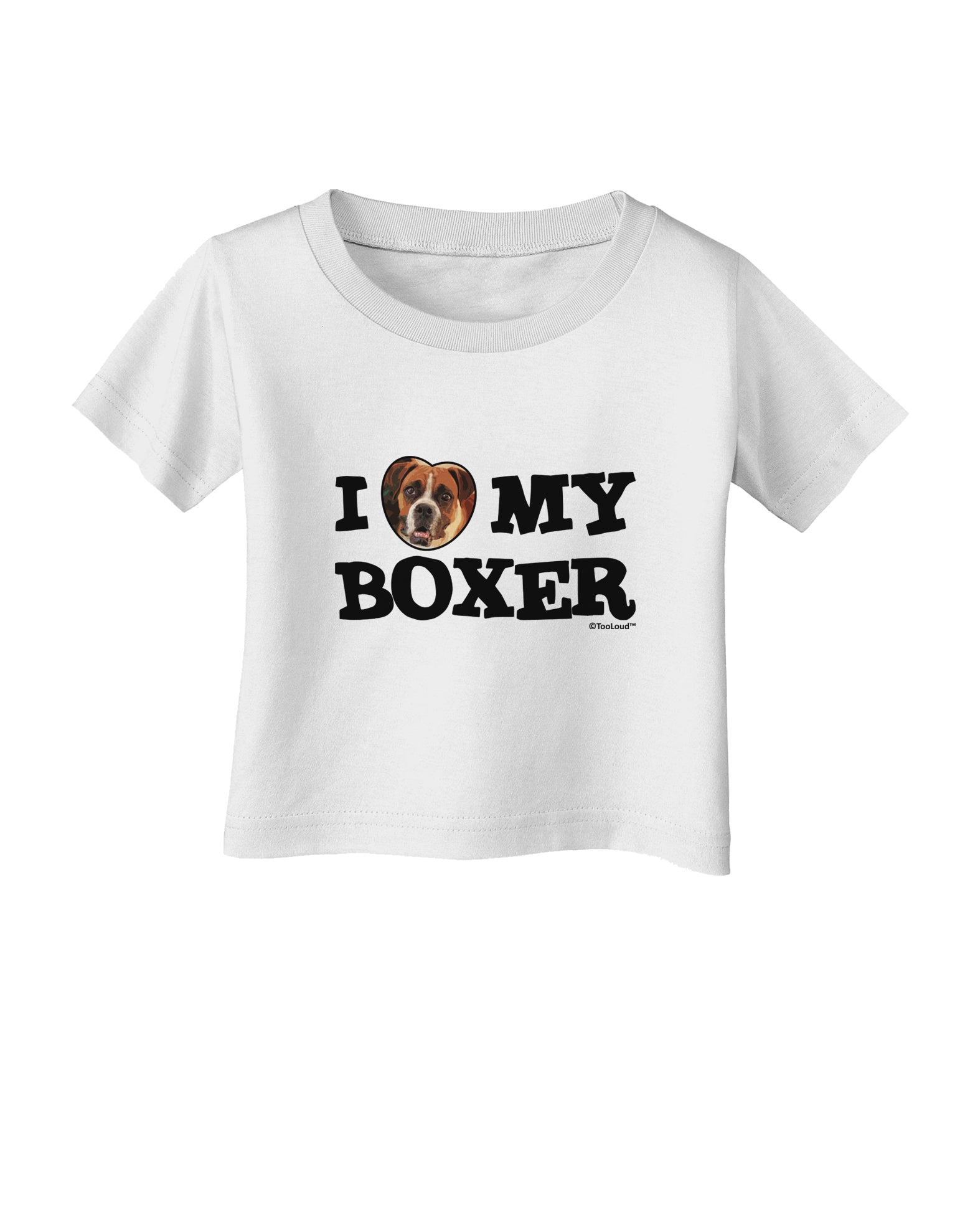 I Heart My Boxer Infant T-Shirt by TooLoud-Infant T-Shirt-TooLoud-White-06-Months-Davson Sales