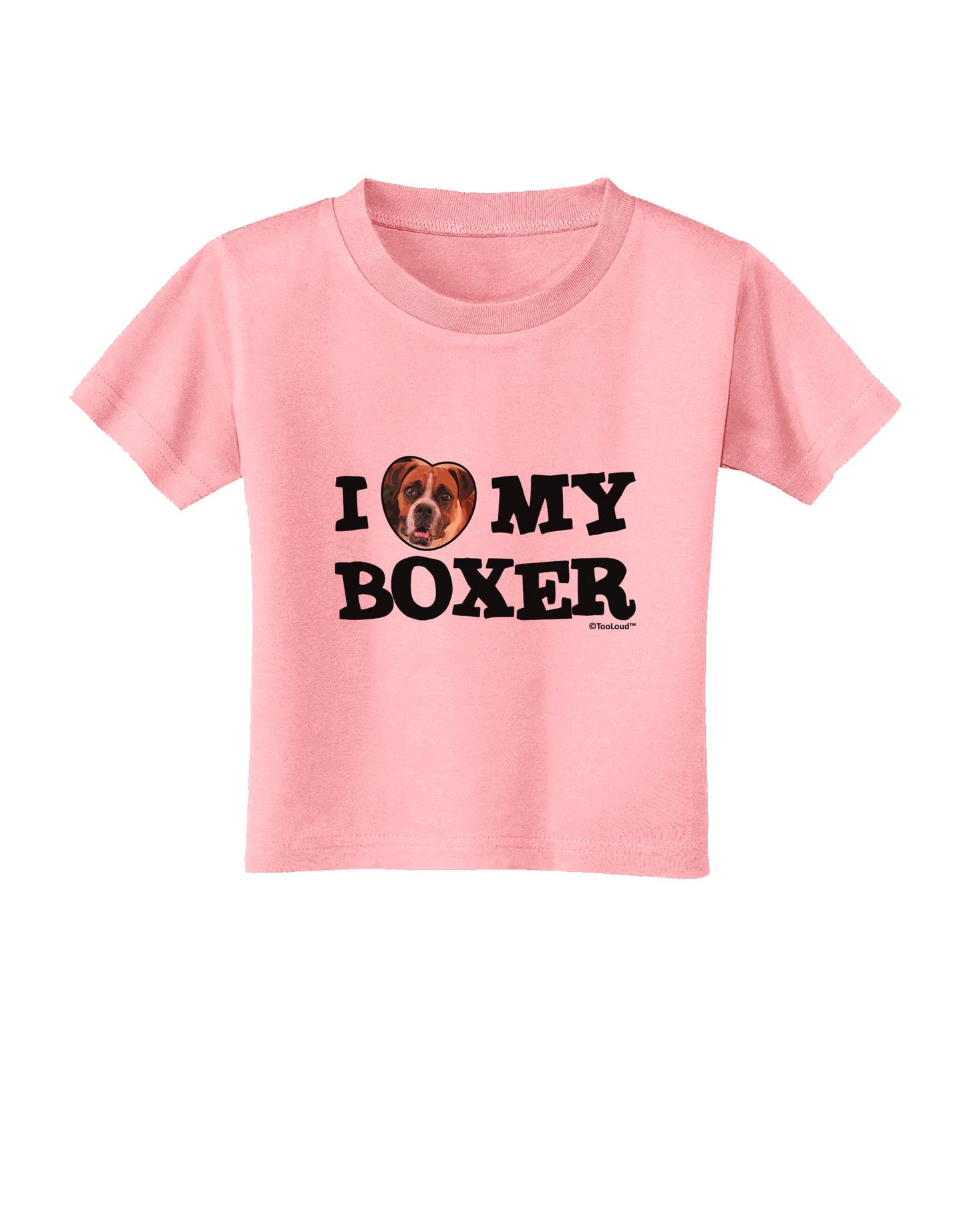 I Heart My Boxer Toddler T-Shirt by TooLoud-Toddler T-Shirt-TooLoud-Candy-Pink-2T-Davson Sales