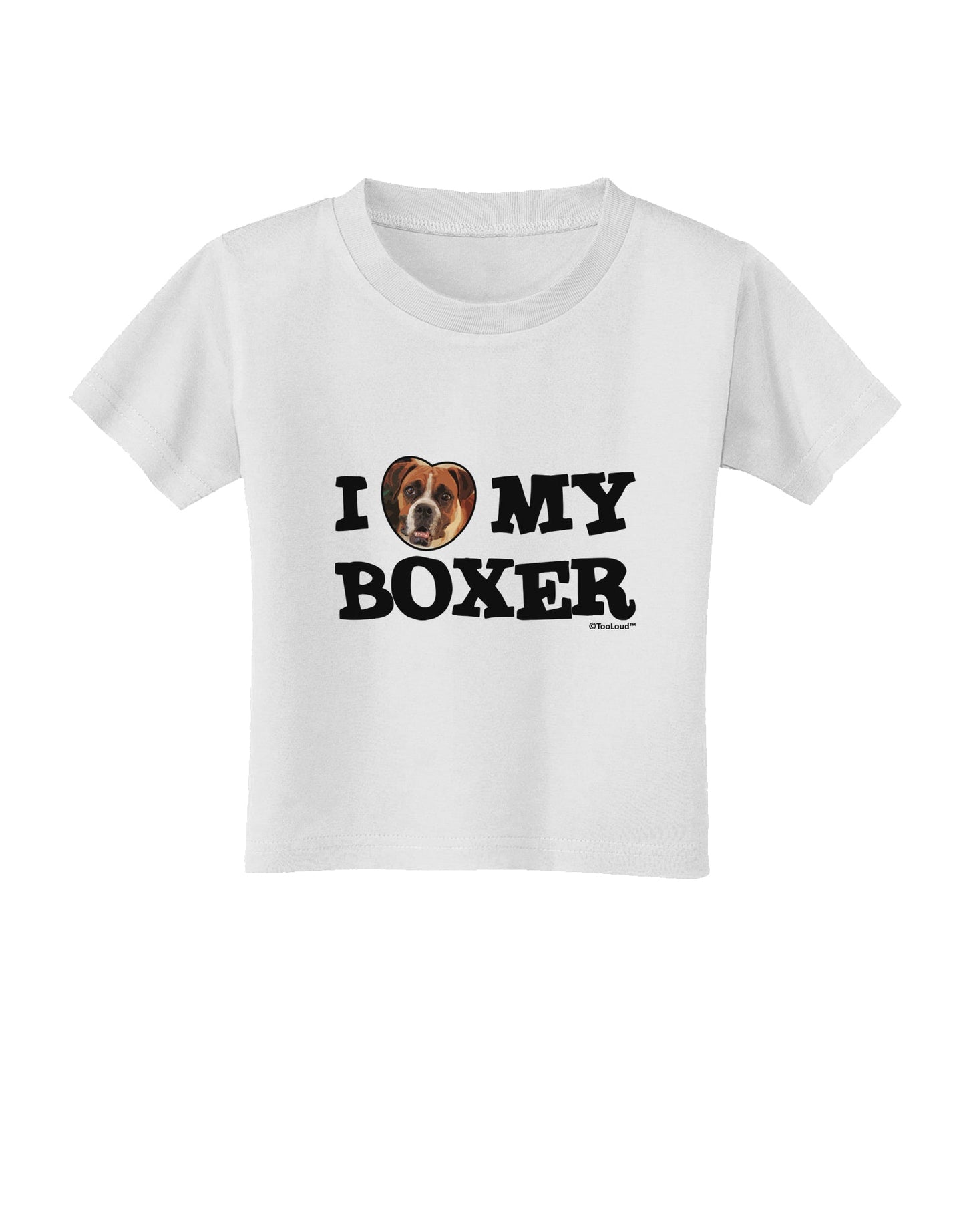 I Heart My Boxer Toddler T-Shirt by TooLoud-Toddler T-Shirt-TooLoud-White-2T-Davson Sales