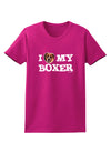 I Heart My Boxer Womens Dark T-Shirt by TooLoud-Womens T-Shirt-TooLoud-Hot-Pink-Small-Davson Sales