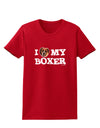 I Heart My Boxer Womens Dark T-Shirt by TooLoud-Womens T-Shirt-TooLoud-Red-X-Small-Davson Sales