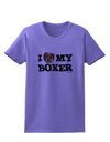 I Heart My Boxer Womens T-Shirt by TooLoud-Womens T-Shirt-TooLoud-Violet-X-Small-Davson Sales