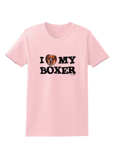 I Heart My Boxer Womens T-Shirt by TooLoud-Womens T-Shirt-TooLoud-PalePink-X-Small-Davson Sales