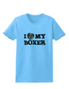 I Heart My Boxer Womens T-Shirt by TooLoud-Womens T-Shirt-TooLoud-Aquatic-Blue-X-Small-Davson Sales