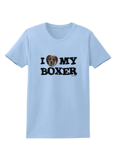 I Heart My Boxer Womens T-Shirt by TooLoud-Womens T-Shirt-TooLoud-Light-Blue-X-Small-Davson Sales