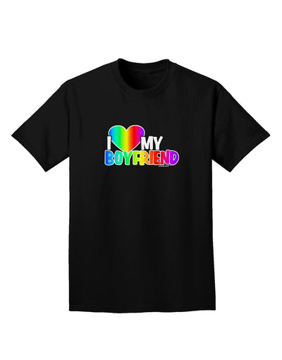 I Heart My Boyfriend - Rainbow Adult Dark T-Shirt-Mens T-Shirt-TooLoud-Black-Small-Davson Sales