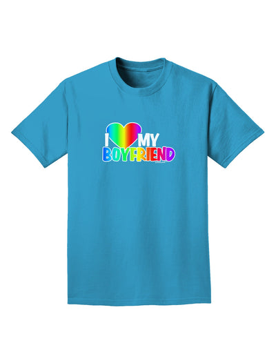 I Heart My Boyfriend - Rainbow Adult Dark T-Shirt-Mens T-Shirt-TooLoud-Turquoise-Small-Davson Sales