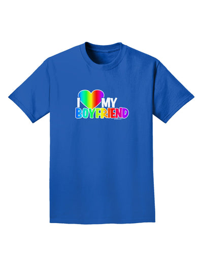 I Heart My Boyfriend - Rainbow Adult Dark T-Shirt-Mens T-Shirt-TooLoud-Royal-Blue-Small-Davson Sales