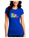 I Heart My Boyfriend - Rainbow Juniors Petite Crew Dark T-Shirt-T-Shirts Juniors Tops-TooLoud-Royal-Blue-Juniors Fitted Small-Davson Sales