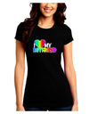 I Heart My Boyfriend - Rainbow Juniors Petite Crew Dark T-Shirt-T-Shirts Juniors Tops-TooLoud-Black-Juniors Fitted Small-Davson Sales