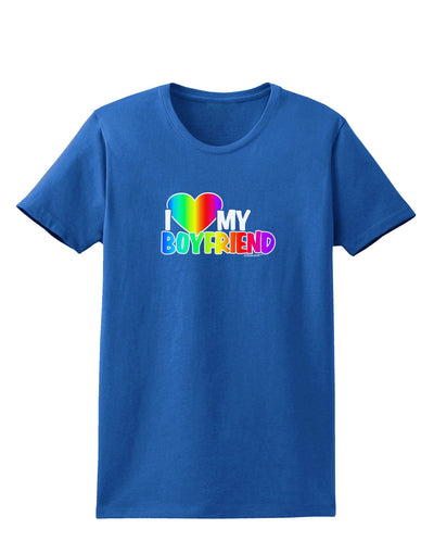 I Heart My Boyfriend - Rainbow Womens Dark T-Shirt-Womens T-Shirt-TooLoud-Royal-Blue-X-Small-Davson Sales