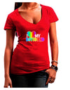 I Heart My Boyfriend - Rainbow Womens V-Neck Dark T-Shirt-Womens V-Neck T-Shirts-TooLoud-Red-Juniors Fitted Small-Davson Sales