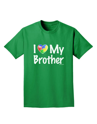 I Heart My Brother - Autism Awareness Adult Dark T-Shirt by TooLoud-Mens T-Shirt-TooLoud-Kelly-Green-Small-Davson Sales