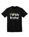 I Heart My Brother - Autism Awareness Adult Dark T-Shirt by TooLoud-Mens T-Shirt-TooLoud-Black-Small-Davson Sales