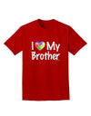 I Heart My Brother - Autism Awareness Adult Dark T-Shirt by TooLoud-Mens T-Shirt-TooLoud-Red-Small-Davson Sales