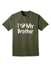 I Heart My Brother - Autism Awareness Adult Dark T-Shirt by TooLoud-Mens T-Shirt-TooLoud-Military-Green-Small-Davson Sales