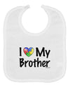 I Heart My Brother - Autism Awareness Baby Bib by TooLoud