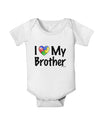 I Heart My Brother - Autism Awareness Baby Romper Bodysuit by TooLoud-Baby Romper-TooLoud-White-06-Months-Davson Sales