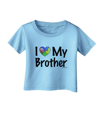 I Heart My Brother - Autism Awareness Infant T-Shirt by TooLoud-Infant T-Shirt-TooLoud-Aquatic-Blue-06-Months-Davson Sales