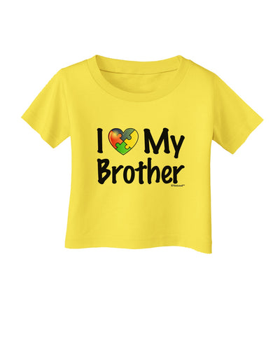 I Heart My Brother - Autism Awareness Infant T-Shirt by TooLoud-Infant T-Shirt-TooLoud-Yellow-06-Months-Davson Sales