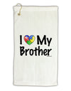 I Heart My Brother - Autism Awareness Micro Terry Gromet Golf Towel 16 x 25 inch by TooLoud-Golf Towel-TooLoud-White-Davson Sales