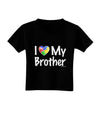 I Heart My Brother - Autism Awareness Toddler T-Shirt Dark by TooLoud-Toddler T-Shirt-TooLoud-Black-2T-Davson Sales