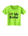 I Heart My Brother - Autism Awareness Toddler T-Shirt by TooLoud-Toddler T-Shirt-TooLoud-Lime-Green-2T-Davson Sales