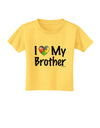 I Heart My Brother - Autism Awareness Toddler T-Shirt by TooLoud-Toddler T-Shirt-TooLoud-Yellow-2T-Davson Sales