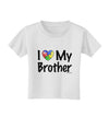 I Heart My Brother - Autism Awareness Toddler T-Shirt by TooLoud-Toddler T-Shirt-TooLoud-White-2T-Davson Sales