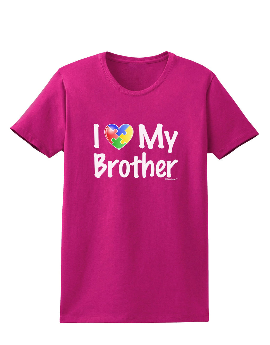 I Heart My Brother - Autism Awareness Womens Dark T-Shirt by TooLoud-Womens T-Shirt-TooLoud-Black-X-Small-Davson Sales