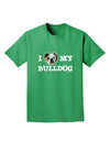 I Heart My Bulldog Adult Dark T-Shirt by TooLoud-Mens T-Shirt-TooLoud-Kelly-Green-Small-Davson Sales